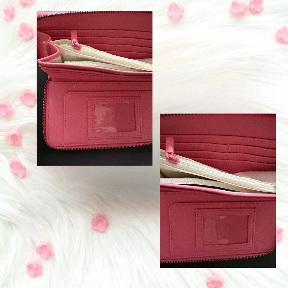 Betsey Johnson PinkHeart Quilted Wristlet Clip-On NWT in Box $54 Value